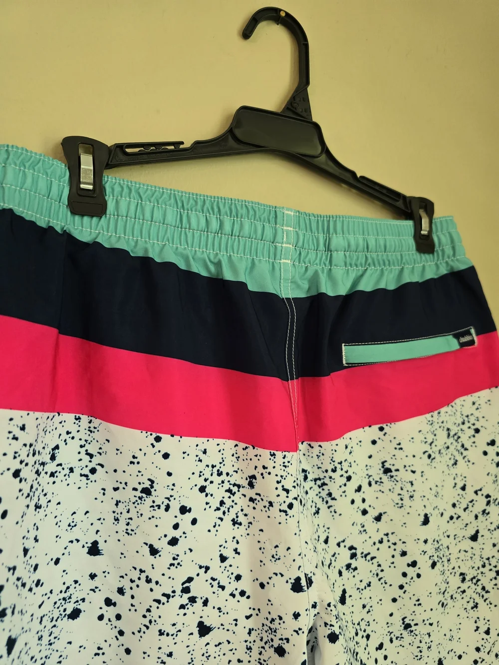 chubbies Swim Trunks  Drawstring Shorts - Teal, Navy & Hot Pink Men Size L